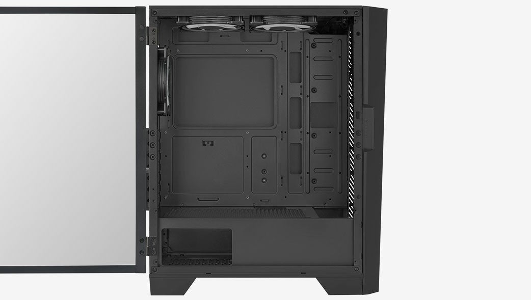 Caja Semitorre Atx Aerocool Mirage V2 Rgb Con Panel De Cristal (Negro)