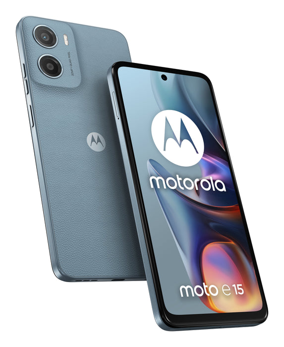 EAN 0840023281662 - Motorola moto e15 16,9 cm (6.67") SIM doble Android 14 Go edition 4G USB Tipo C 2 GB 64 GB 5200 mAh Azul imagen 1