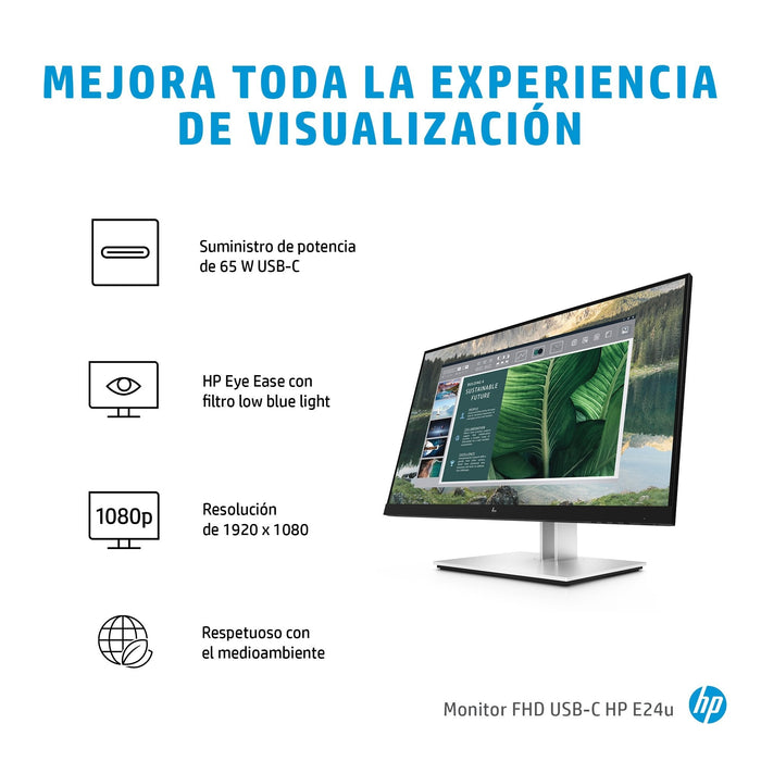 Monitor Hp E24u G4 23.8" Ips Fhd 16:9 1000:1 250cd/M2 5ms Hdmi Dp Usb-C Usb Hub