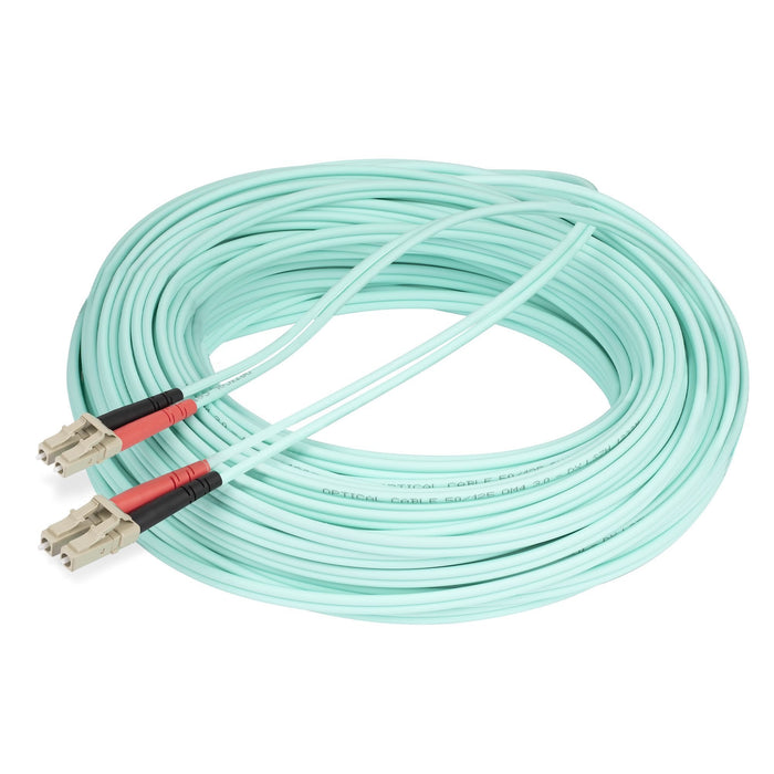 Startech.Com 450fblclc25 Cable De Fibra Optica 25 M Lc Om4 Color Aguamarina