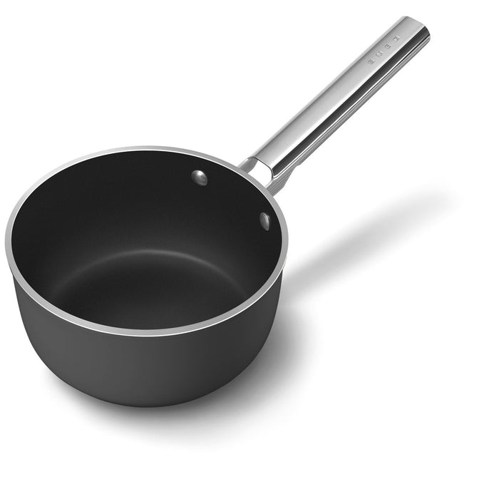 Smeg Spf2012blm Kochtopf, 20 Cm, Keramik, Edelstahlgriff, Mattschwarz