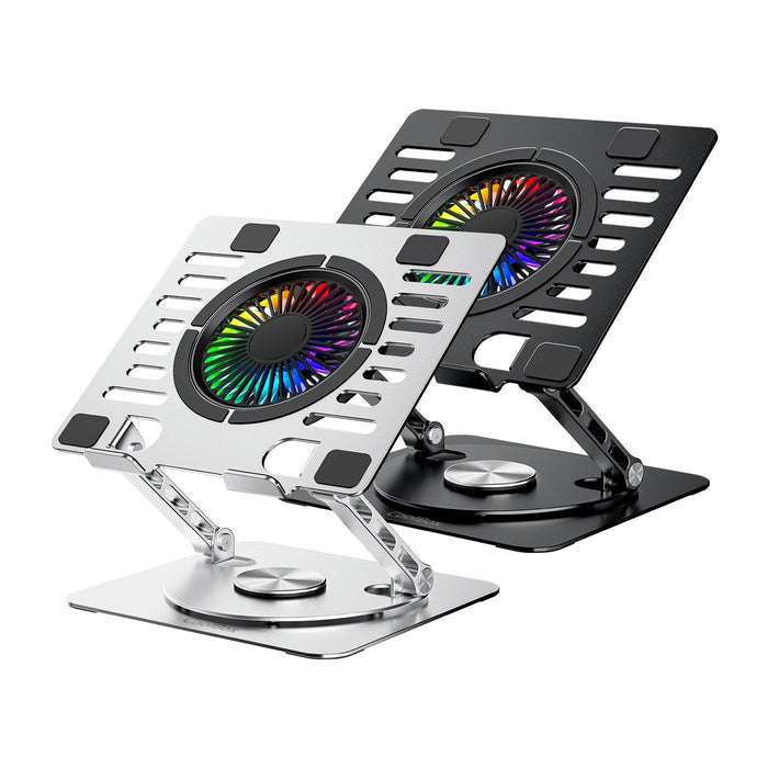 Coolbox Base Refrigeradora Coolair 1vrgb Aluminio Portatil 17.3" Negra