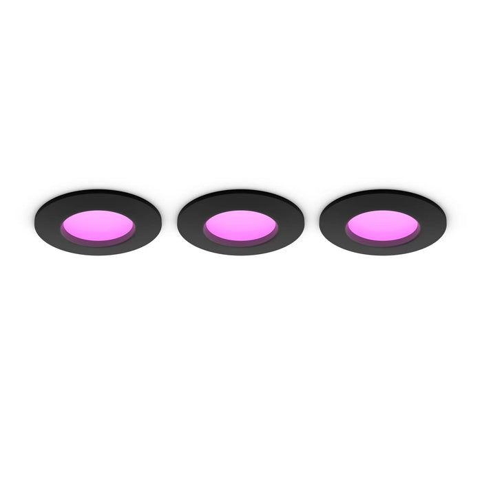 Philips Hue White&Col. Amb. Slim Recessed Light S X3 -Black