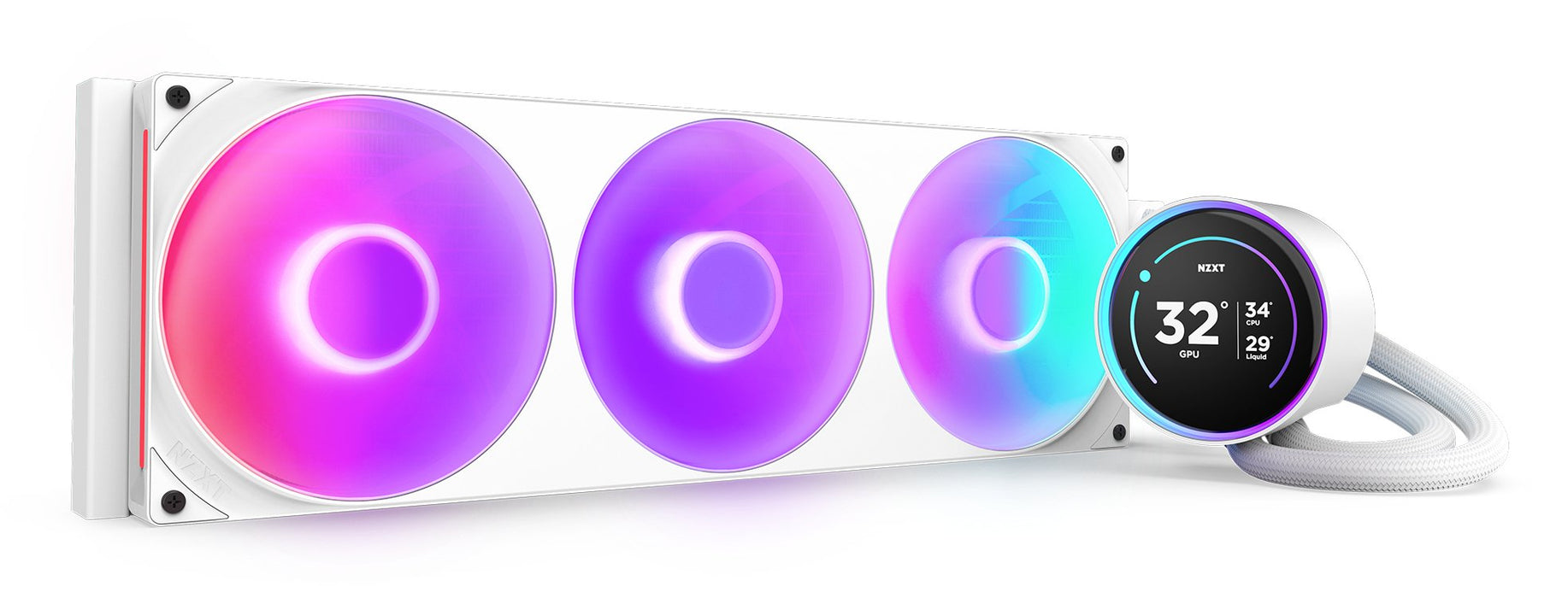 Refrigerador Liquido Cpu Nzxt Kraken Elite 420 Rgb V2 (Blanco)