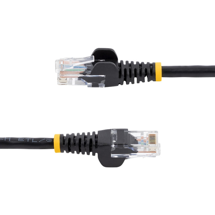 Cable De Red De 7m Negro Cat5e Cabl Ethernet Sin Enganche