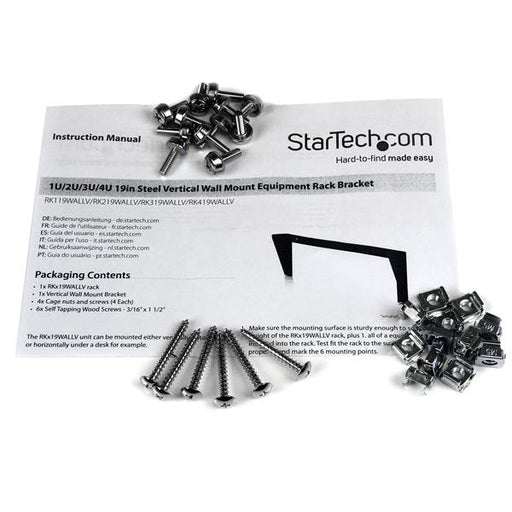 EAN 0065030834414 - StarTech.com RK419WALLV armario rack Bastidor de pared Negro imagen 5
