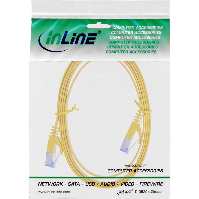 Cable De Red  Plano Inline, U/Ftp, Cat.6a, Amarillo, 1 M