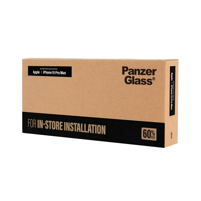 Panzerglass Protector De Pantalla Apple Iphone 15 Pro Max Ultra-Wide Fit Para Fastfit Installationsmaschine 10 Pcs, Apple - Iphone 15 Pro Max, Seco Aplicación, Resistente A Arañazos, Resistente A Golpes,