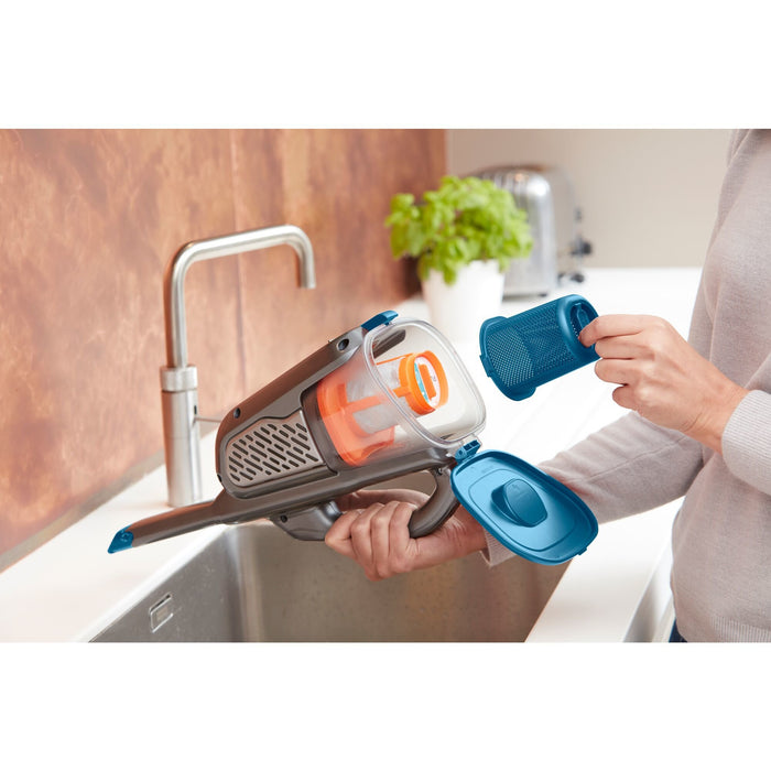 EAN 5035048712795 - Black & Decker BHHV520BF-QW aspiradora de mano Azul, Plata, Titanio Sin bolsa imagen 29