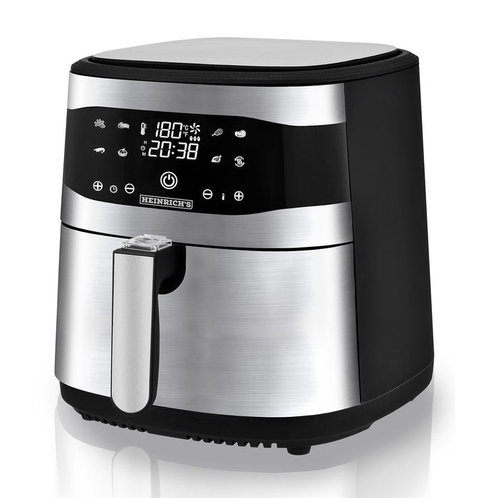 Freidora De Aire Caliente Heinrich Hfr 8205 8,0 L 1800 W Negra Y Plateada
