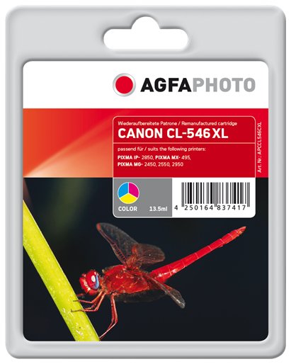 EAN 4250164837417 - AgfaPhoto APCCL546CXL cartucho de tinta Cian, Magenta, Amarillo imagen 1