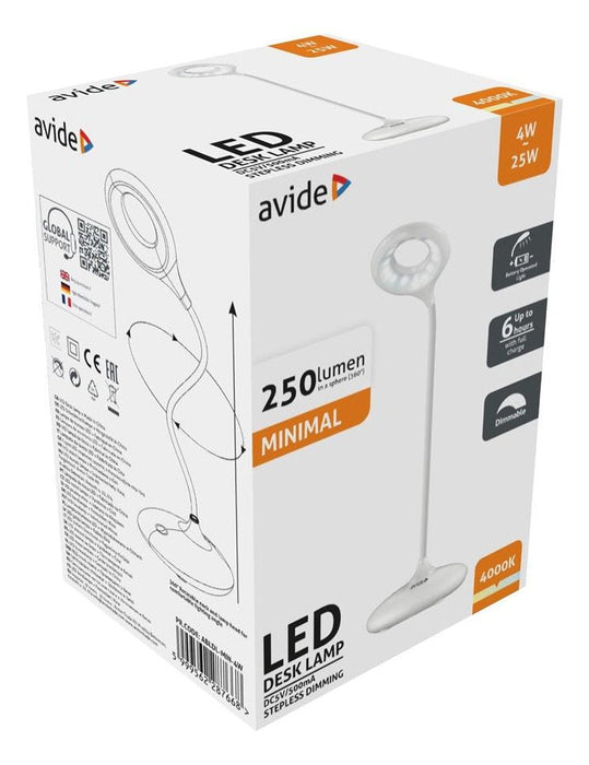 Avide Led Schreibtischlampe Minimal Blanco 4w 250lm