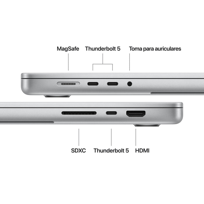 Apple Macbook Pro 16' M5 Max 18-Core Cpu 36gb 2tb Ssd 32-Core Gpu Plata