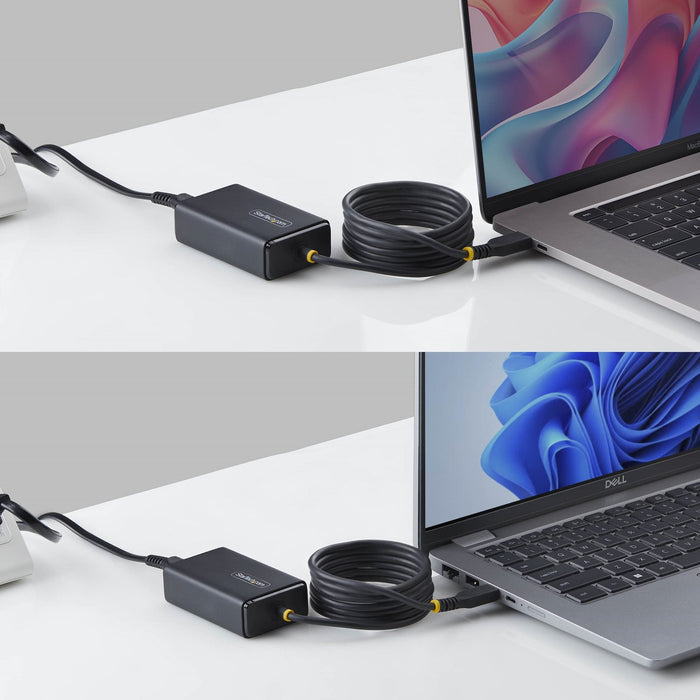 Startech.Com Adaptador De Alimentación Usb-C Con Cable Usb-C De 1 5 M Conector Ca 110-240 V 65 Vatios Europa Negro