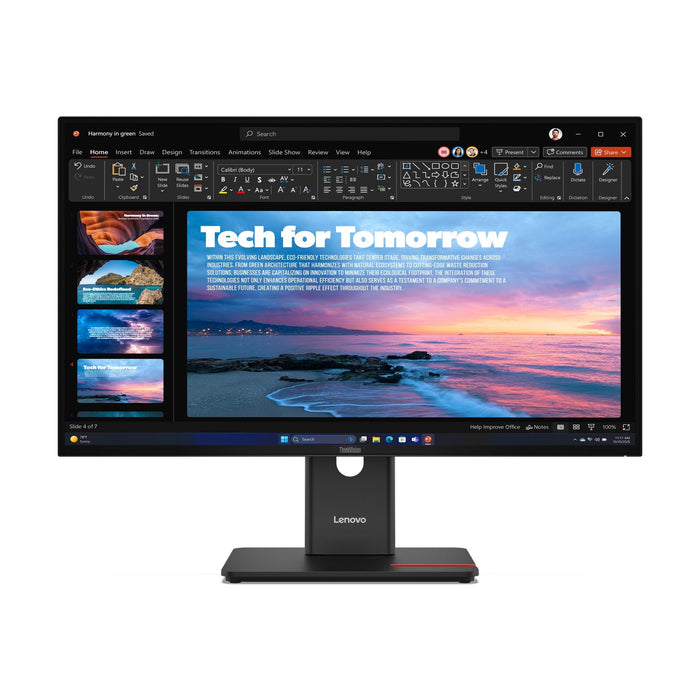 Monitor Lenovo  27" Thinkvision T27qd-40 Led  2560 X 1440 Pixeles Wide Quad Hd Negro