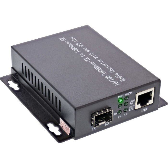 Inline Convertidor De Medios 10/100/1000mb/S Tp A Sfp Fo (Para Lc Duplex), Sm, 20km