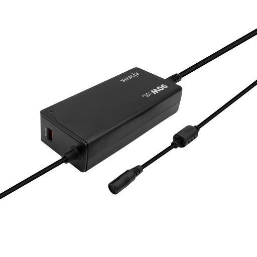 EAN 8436574707120 - AISENS ASLC-90WAUTO-BK adaptador e inversor de corriente Interior 90 W Negro imagen 2