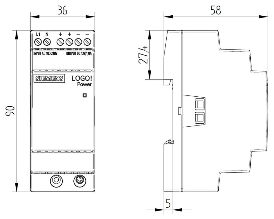 Siemens 6ep33216sb000ay0 Logo!Power 12v 1,9a Geregelte Stromversorgung