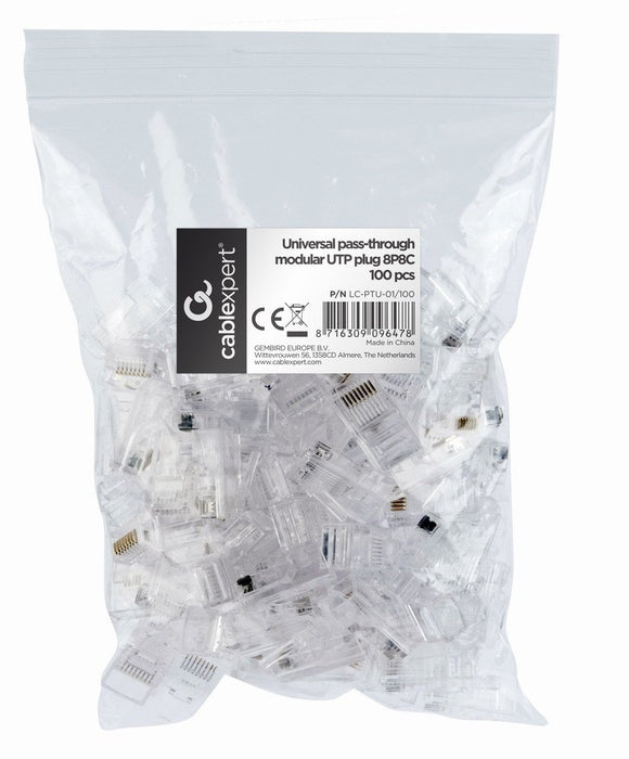 EAN 8716309096478 - Gembird LC-PTU-01/100 conector 8P8C RJ45 Transparente imagen 1