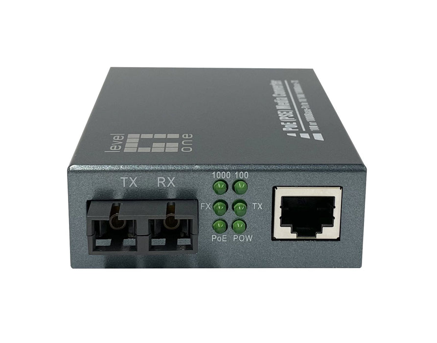 Levelone Convertidor Gvt-2014 10 100 1000t>Rj45 To Sc Sm Pse