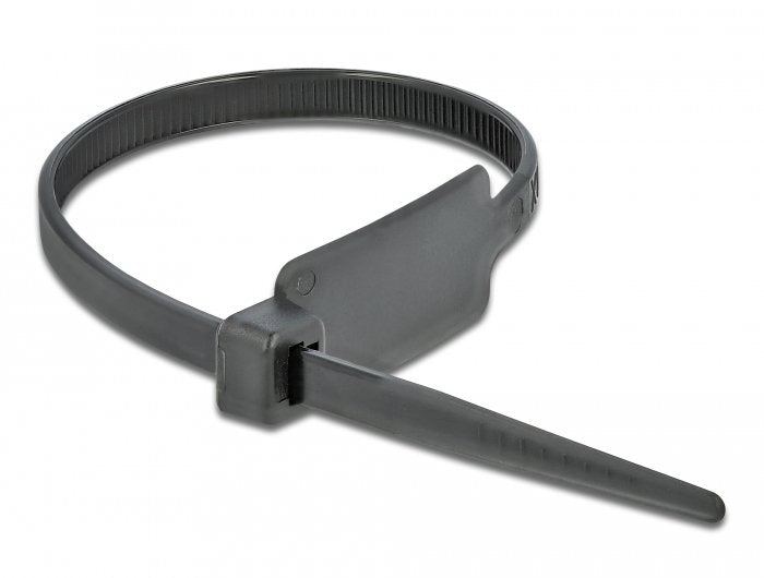 Delock Cablebinder Mit Beschriftungsfeld L 300 X B 4,8 Mm Schwarz 10 Stück
