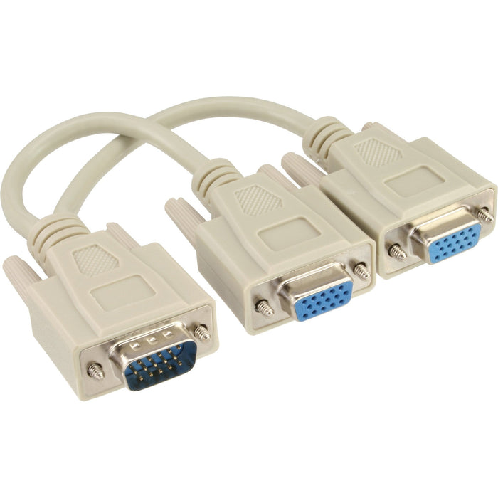 Inline Vga Y-Cable Hd15 Macho A 2x Hd15 Hembra
