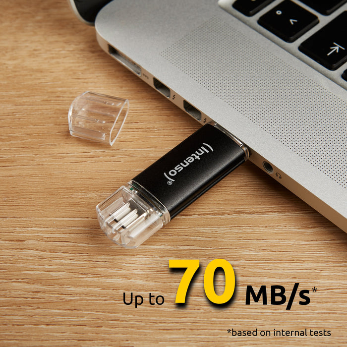 EAN 4034303031290 - Intenso Twist Line unidad flash USB 128 GB USB Type-A / USB Type-C 3.2 Gen 1 (3.1 Gen 1) Antracita imagen 5