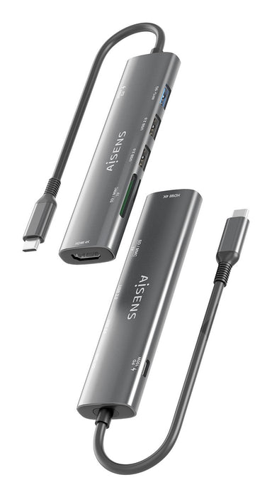 EAN 8435739903162 - AISENS ASUC-7P027-GR base para portátil y replicador de puertos Alámbrico USB 3.2 Gen 1 (3.1 Gen 1) Type- imagen 8