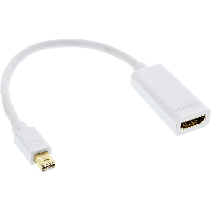 Adaptador Inline Mini Displayport Hdmi Con Audio, Mini Displayport Macho A Hdmi Hembra, 4k/30hz, Blanco, 0,15 M