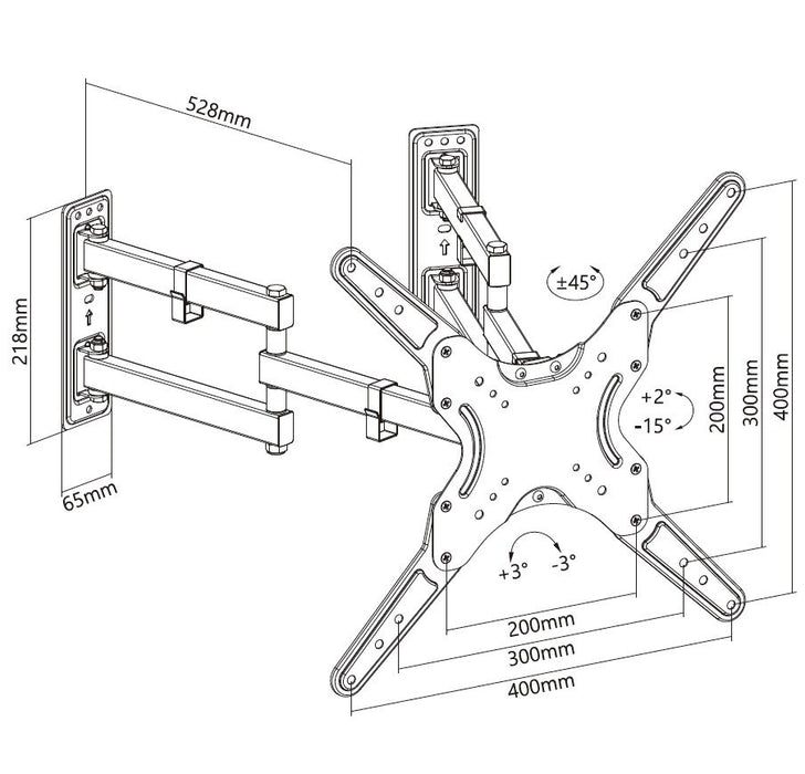 EAN 4015867225752 - Equip 650328 soporte para TV 139,7 cm (55") Negro imagen 8