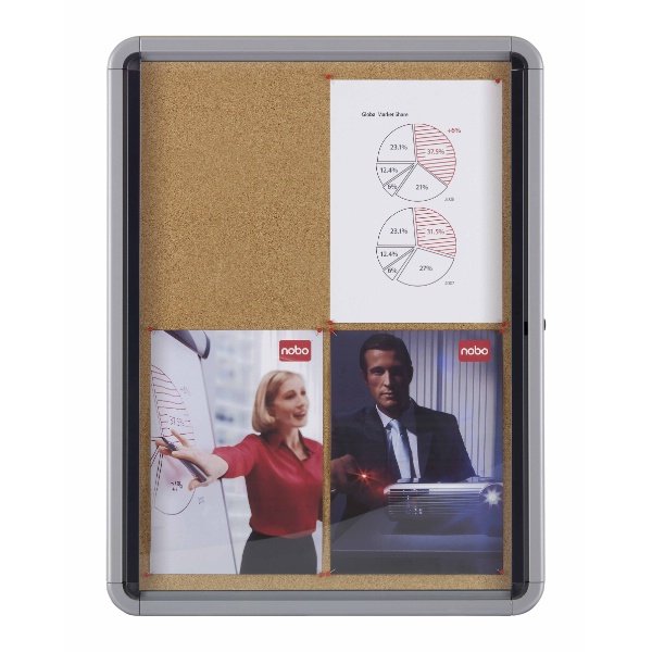 EAN 5028252063883 - Nobo 1902561 tablón para notas Marrón, Plata Aluminio imagen 1