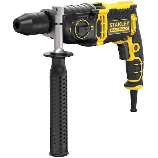 Stanley Fmeh1100k-Qs 1100w 2-Gear Percussion Hammer Drill With Kitbox, Black