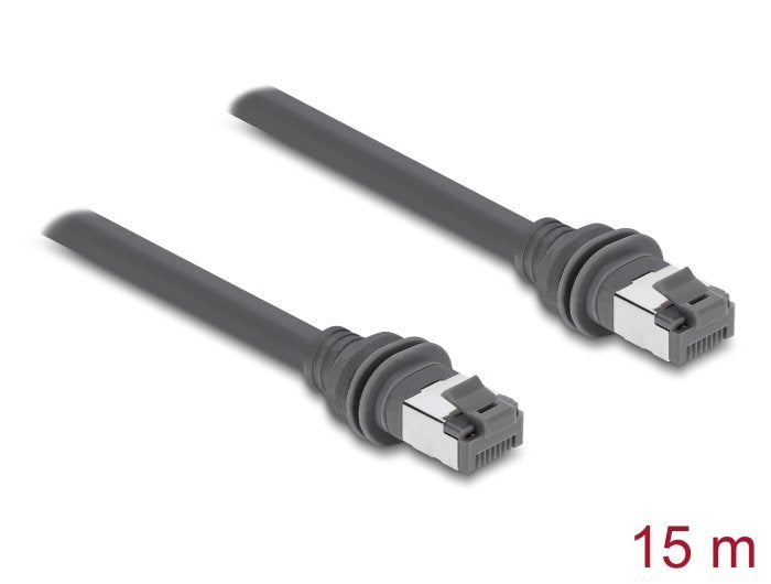 Cable Delock Rj45  De Red Cat.6 Kompatibel Mit Starlink Gen3 - 15 M Grau