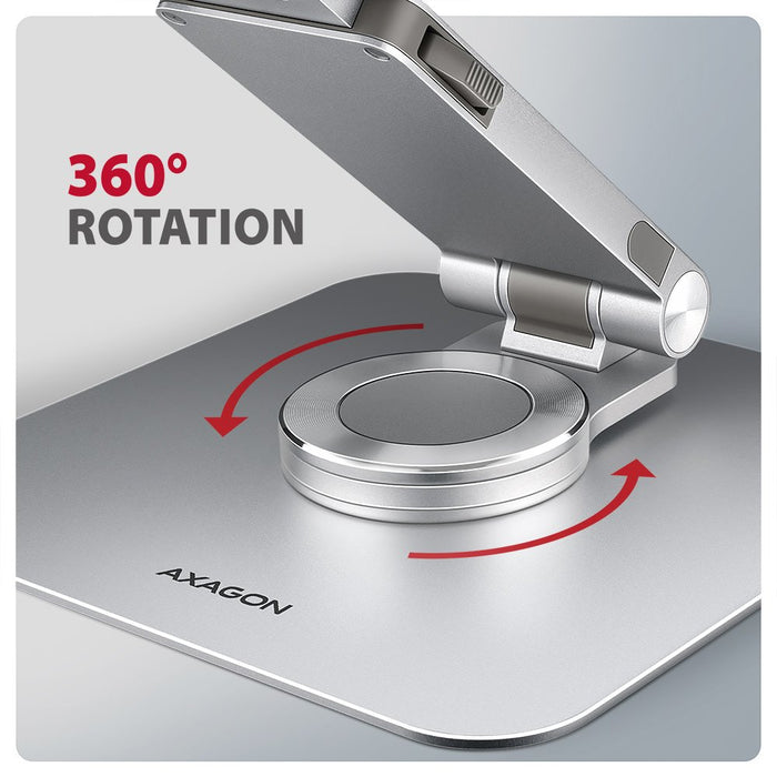 EAN 8595247908650 - Axagon STND-LR soporte para ordenador portátil Soporte para ordenador portátil y tableta Plata 43,9 cm (1 imagen 5