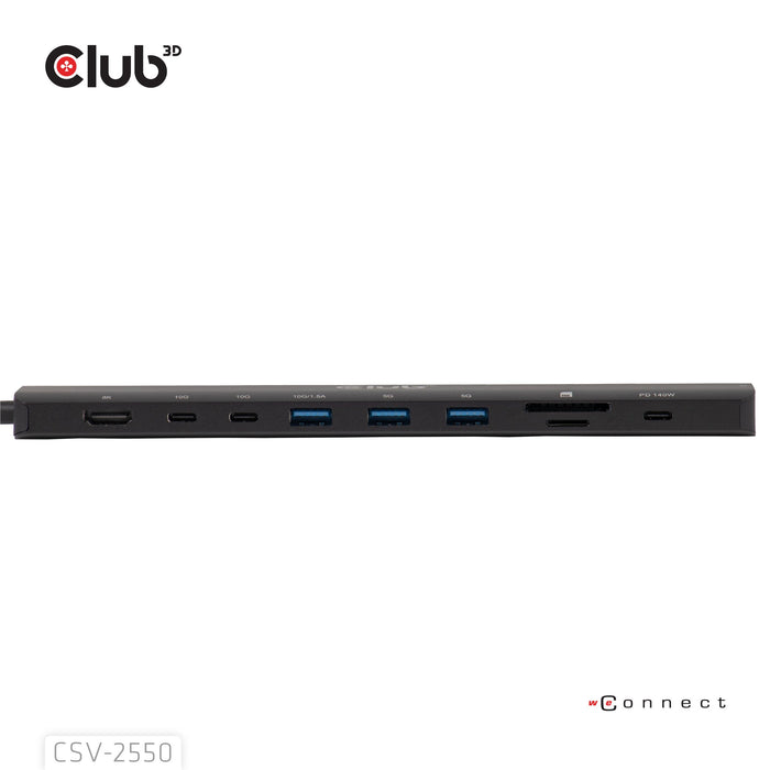 EAN 8719214473389 - CLUB3D CSV-2550 base para portátil y replicador de puertos Alámbrico USB Tipo C Negro imagen 10
