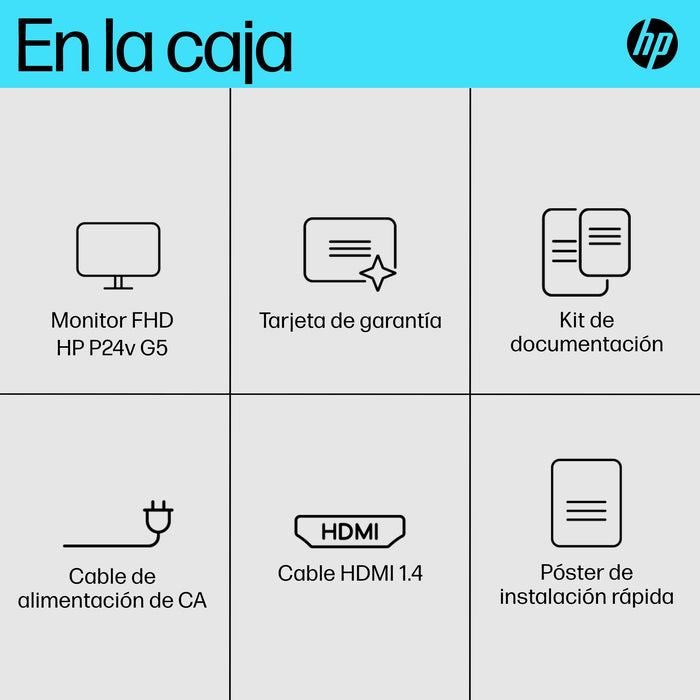 EAN 5715063139431 - HP P24v G5 FHD Monitor pantalla para PC 60,5 cm (23.8") 1920 x 1080 Pixeles Full HD LCD Negro imagen 6