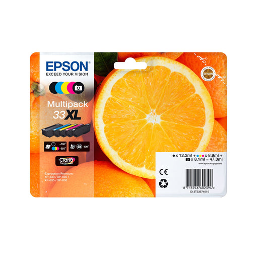 EAN 8715946626246 - Epson Oranges C13T33444012 cartucho de tinta 1 pieza(s) Original Rendimiento estándar Amarillo imagen 1