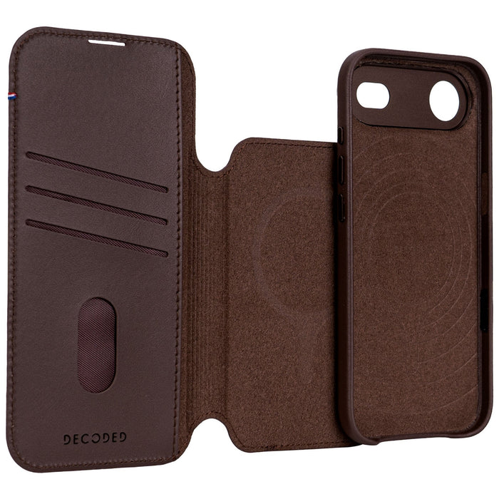 Decoded Leather Detachable Wallet Ip 17 Air Chocolate Brown