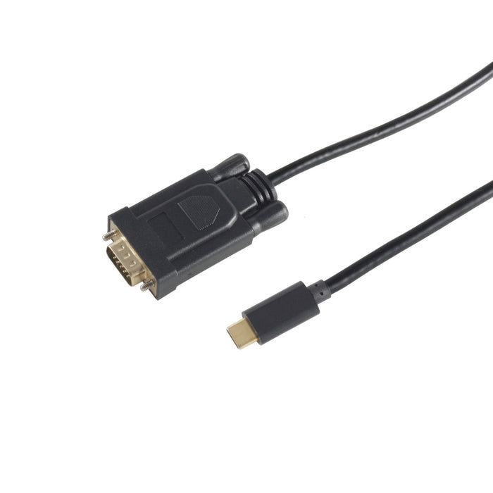 S-Conn 10-59185 Adaptador De Cable De Vídeo 1,8 M Usb Tipo C Vga (D-Sub) Negro