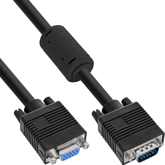 Cable De Extensión Inline S-Vga 15hd Macho A Hembra Negro 0.5m