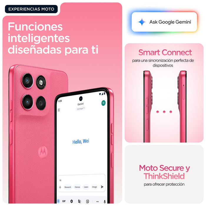 Motorola Moto G57 Power 17,1 Cm (6.72") Sim Doble Android 16.0 5g Usb Tipo C 12 Gb 256 Gb 7000 Mah Rosa