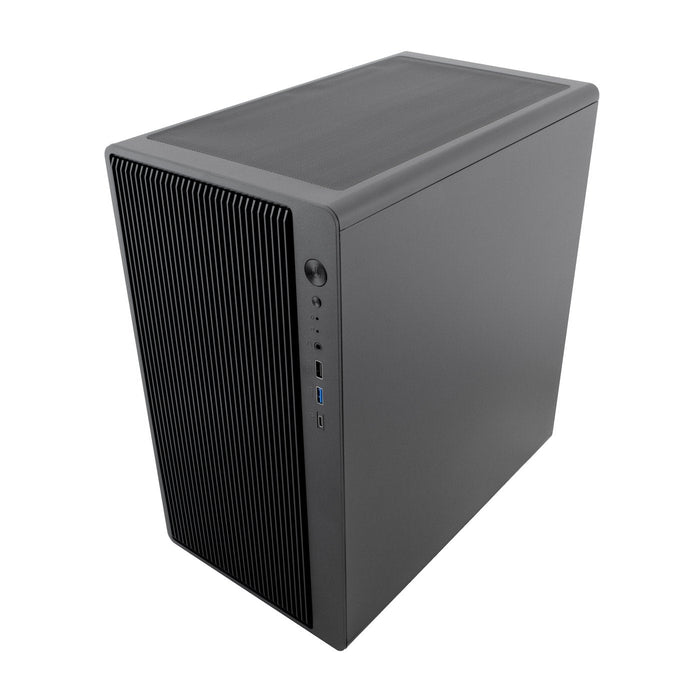 Coolbox Caja Microatx Gm350 Darkface Gpu Max 315mm Cristal Templado Liquida 240mm Usb-C Negra