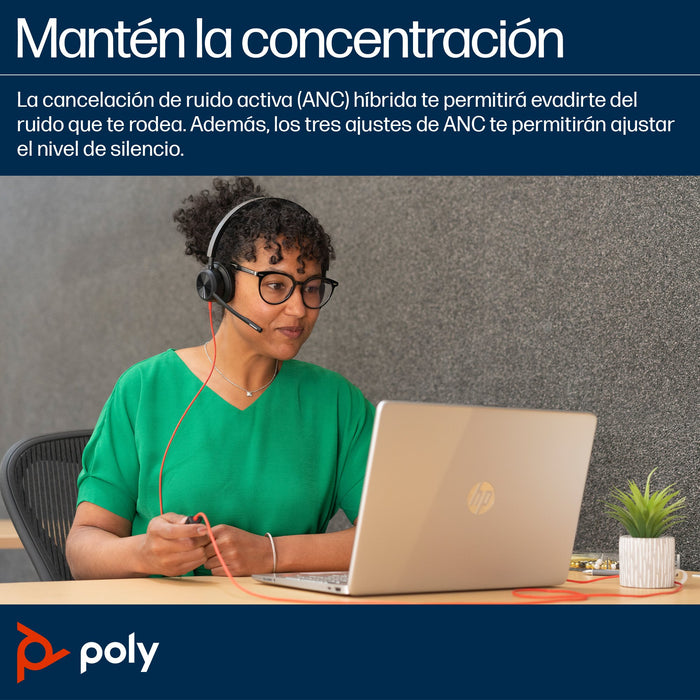 EAN 0197498429267 - HP Poly Blackwire 8225 Stereo Microsoft Teams Certified USB-C Headset +USB-C/A Adapter Alámbrico Diadema  imagen 7