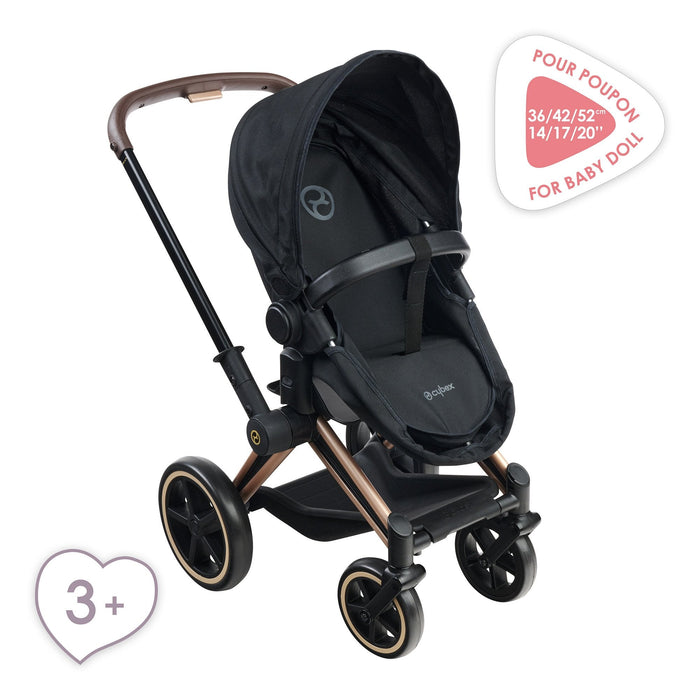 Simba-Dickie Mon Grand Poupon 36-42cm Cybex Puppenwagen (Negro/Roségold) 9000142070