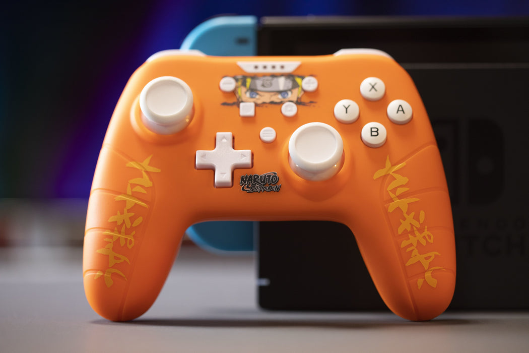 Gamepad Konix Switch Naruto Cable 3m Compatible Con Pc Color Naranja Kx-Nar-Sw-Pad-Ora