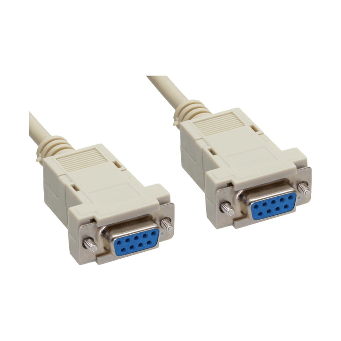 Cable Null Modem Inline Db9 Hembra A Hembra Ensamblado Gris 3m