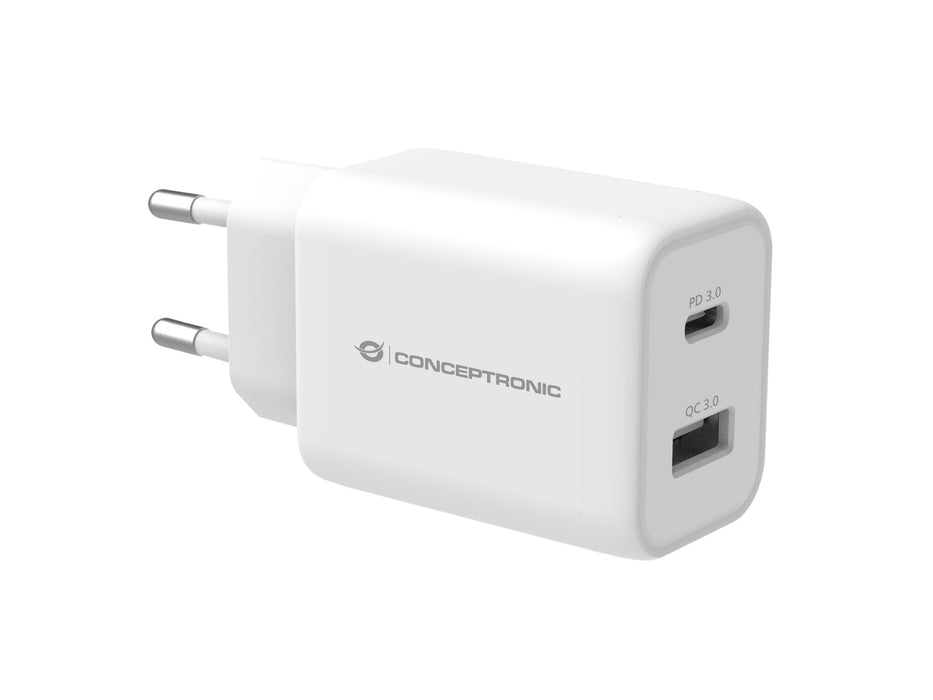 EAN 4015867227527 - Conceptronic ALTHEA11W cargador de dispositivo móvil Universal Blanco Corriente alterna Carga rápida Inte imagen 1