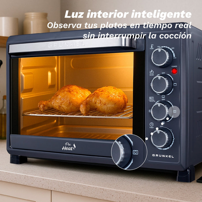 Horno De Sobremesa Grunkel Hr-38pro 2000w Capacidad 38l Negro
