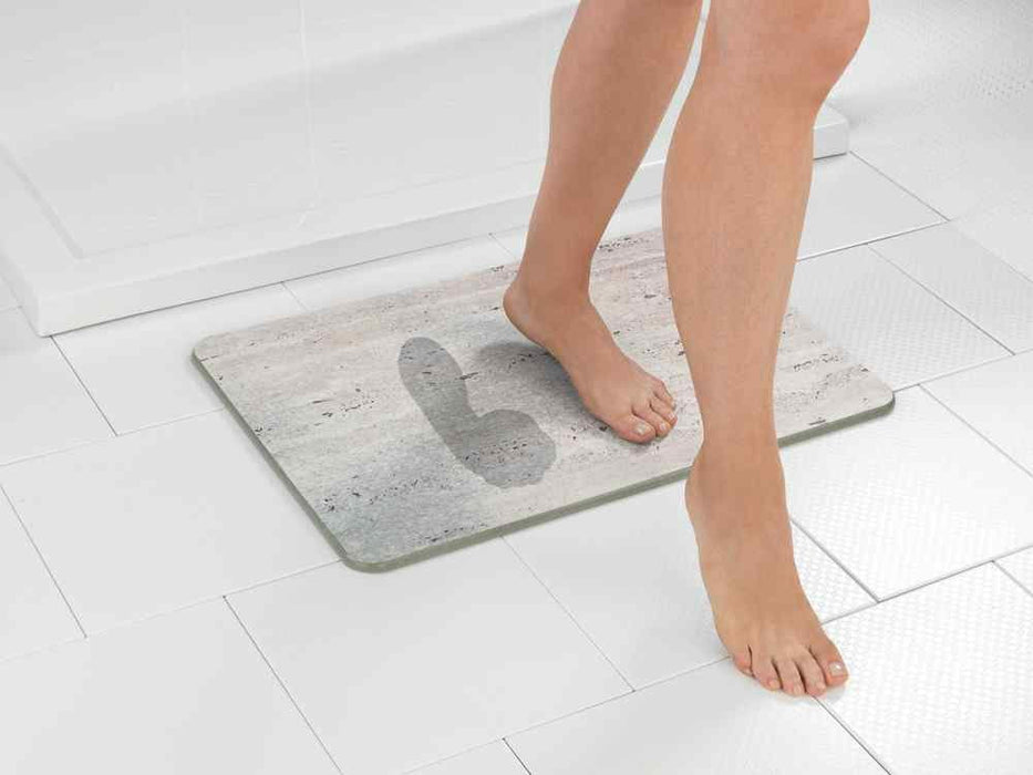 Alfombra De Baño Antideslizante De Diatomita, Granito, 60 X 39 Cm