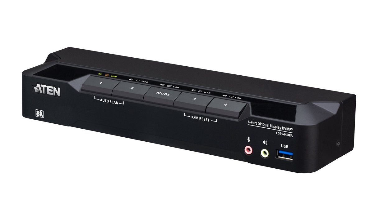 4-Port Usb 3.0 8k Displayport  Dual-Display Kvmpt Switch